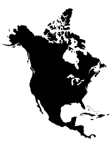 Carte de l'Amérique du Nord - Vecteur, image
