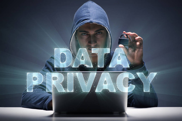 Datenschutzkonzept: Hacker stehlen persönliche Daten - Foto, Bild