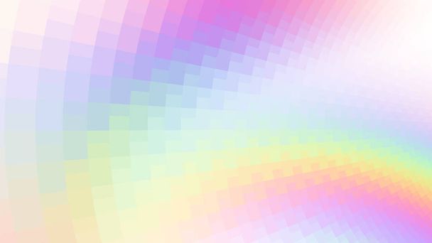 Ολογραφική αφηρημένα χρώματα σύνθεση με τετράγωνα. Οπτική ψευδαίσθηση θάμπωμα. Θέση για το κείμενο. Διάνυσμα φόντο Eps10 για παρουσίαση, φυλλάδιο, αφίσα. Ψηφιακή ταπετσαρία. 16: 9 - Διάνυσμα, εικόνα