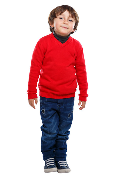 Child kid little boy full body portrait isolated on white - Photo, image