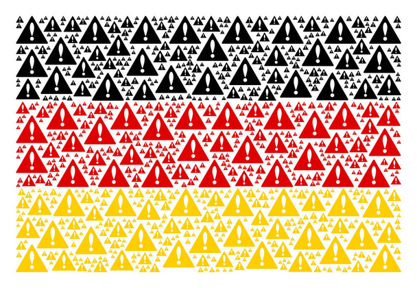Bandiera tedesca Collage of Warning Articoli
 - Vettoriali, immagini
