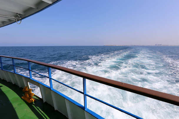 a boat ride on the Mediterranean Sea off the coast of Haifa  - Photo, Image