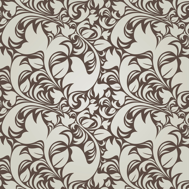 Donkere vintage floral achtergrond (naadloos) - Vector, afbeelding