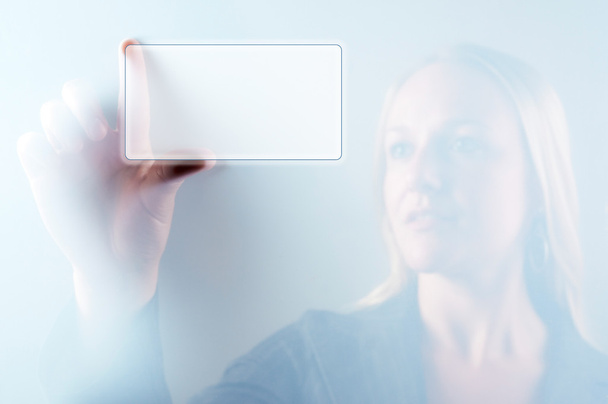 Business woman touching digital screen - Photo, image