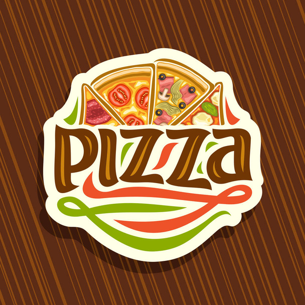 Vektor-Logo für italienische Pizza - Vektor, Bild