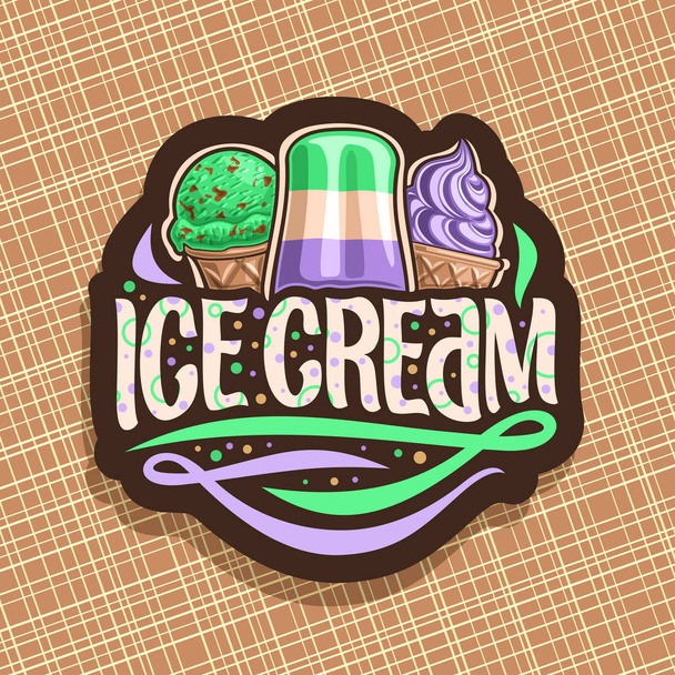 Logo vectoriel de la crème glacée italienne
 - Vecteur, image