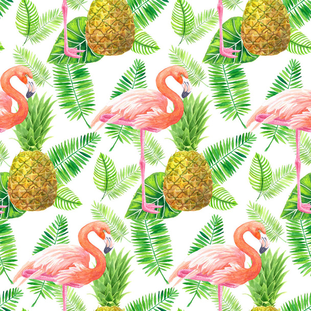 Tropical watercolor pattern - Photo, Image