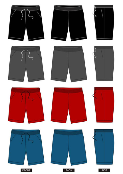 дизайн векторные шорты коллекции для мужчин с черно-белым цветом
   - Вектор,изображение