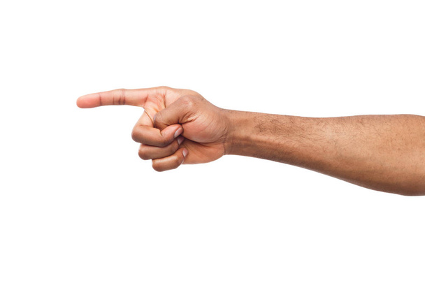 Жест рукой - человек, указывающий в сторону, изолированный
 - Фото, изображение