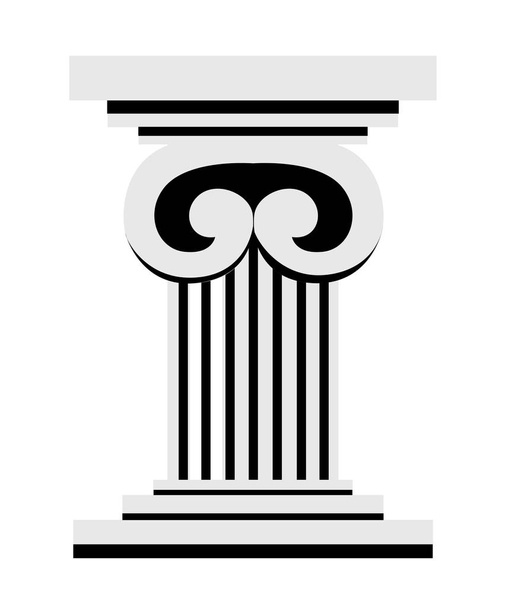 Római oszlop talapzatán vagy pillér. Lapos stílusú design. Vektoros illusztráció elszigetelt fehér background. Webhely- és mobil app - Vektor, kép
