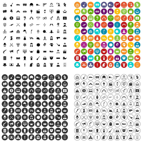 100 іконок кіноактора набір векторний варіант
 - Вектор, зображення