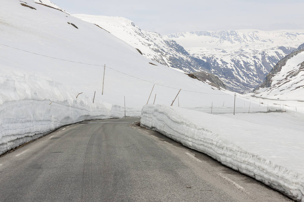 Road to highest pass in Norway. - Photo, Image