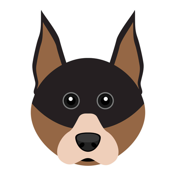 Cute doberman dog avatar - Vector, Image