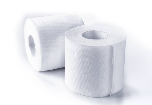 rollos de papel higiénico aislado fondo blanco
 - Foto, Imagen
