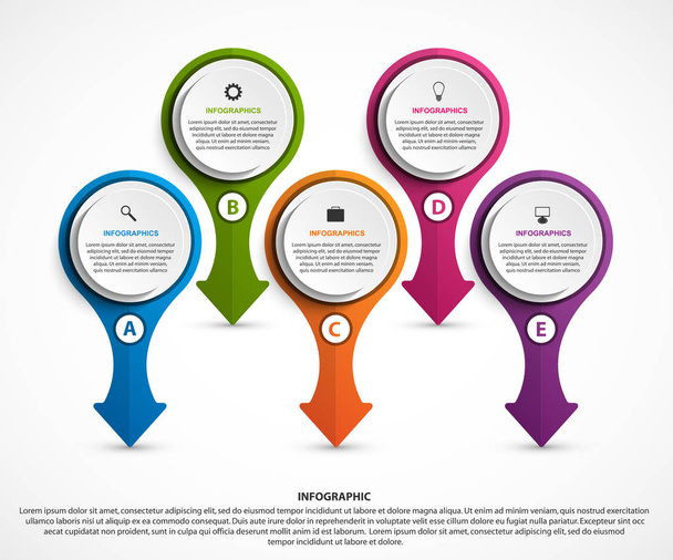 Abstract options infographics template. Infographics for business presentations or information banner. - Vektori, kuva