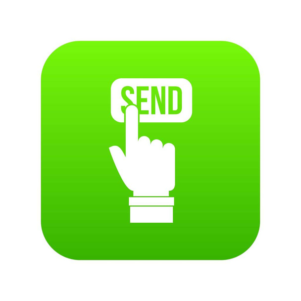 Email communication concept icon digital green - Vetor, Imagem