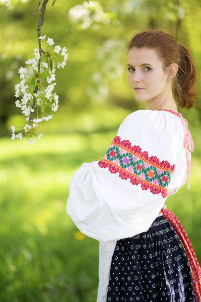 Slovakian folklore. Traditional costume. - Foto, immagini