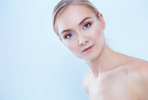 Beautiful woman face portrait beauty skin care concept - Photo, image