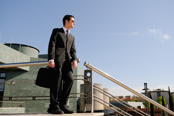 Businessman holding a briefcase - Foto, imagen