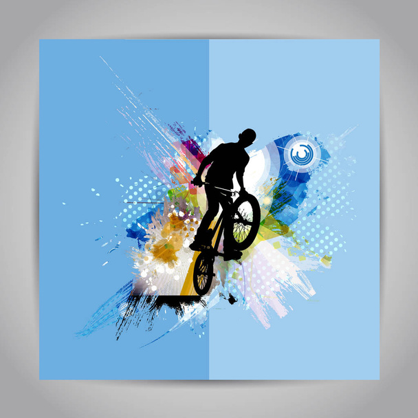 Σιλουέτα του βραχυκυκλωτήρα ποδηλάτων, εικονογράφηση διάνυσμα - Διάνυσμα, εικόνα