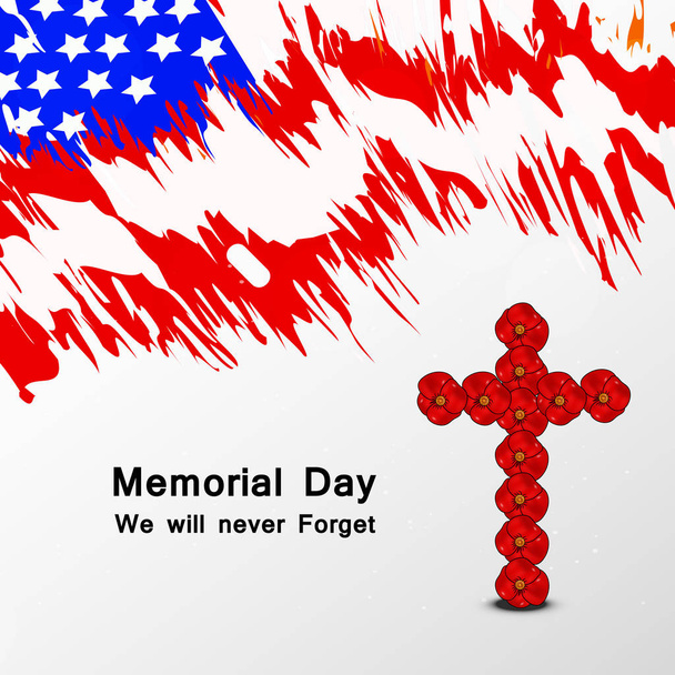 Ilustración de USA Memorial Day background
 - Vector, imagen