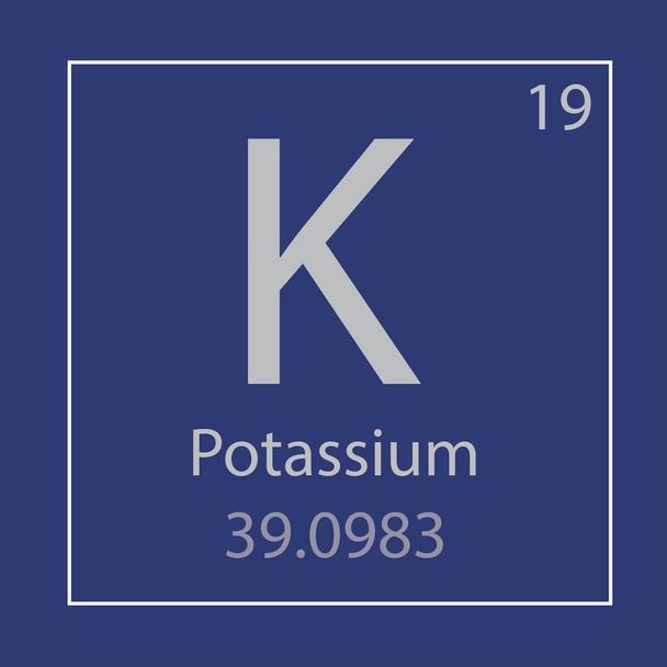 K elemento químico de potássio icon- ilustração vetorial
 - Vetor, Imagem