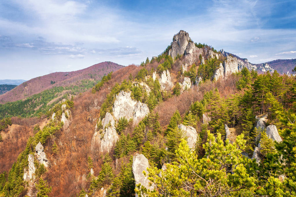 Frühlingslandschaft, die sulov Felsen in der Slowakei. - Foto, Bild