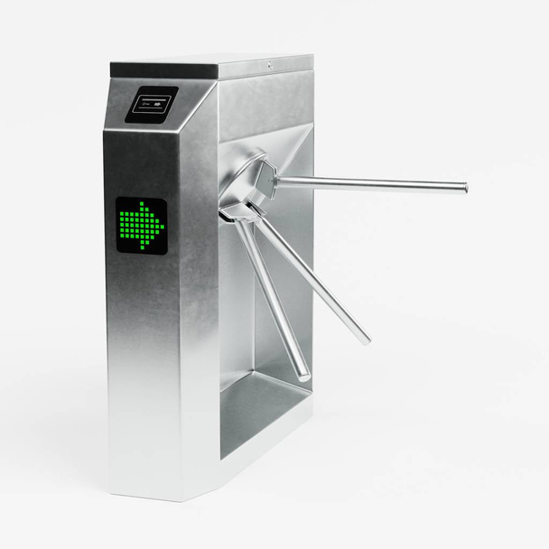 Render 3D realistico della porta di barriera rotante
 - Foto, immagini
