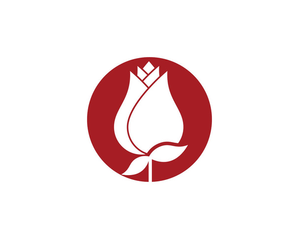 Rose flower Logo Template - Vector, Image