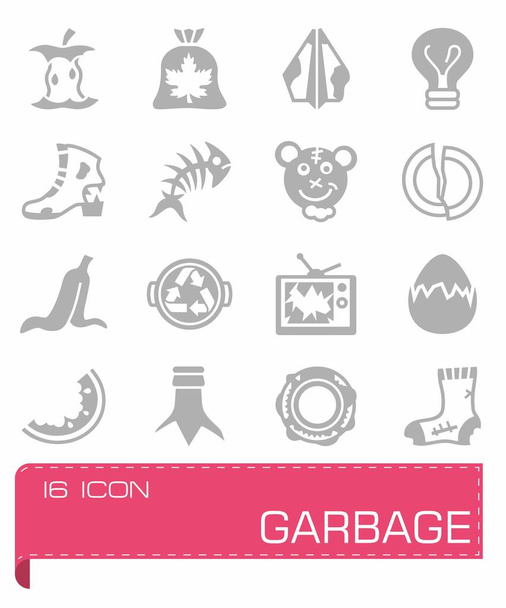 Vektor-Müll-Symbol gesetzt - Vektor, Bild