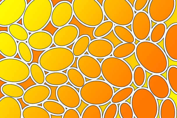 Oval pattern in fashion trend colors, orange background - Foto, afbeelding