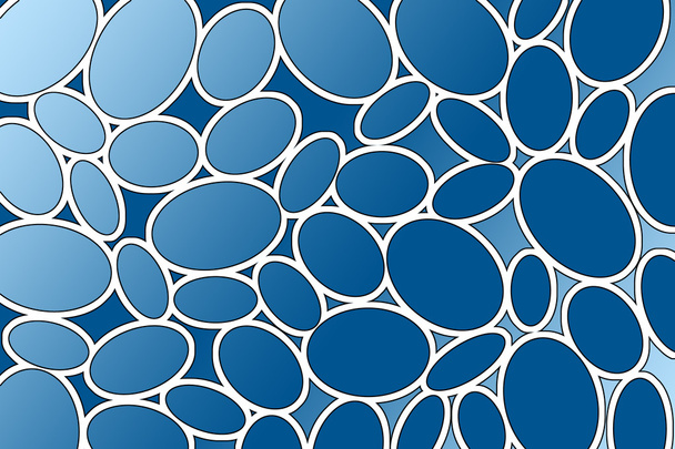 Овальный узор в цветах тренда моды, синий фон
 - Фото, изображение