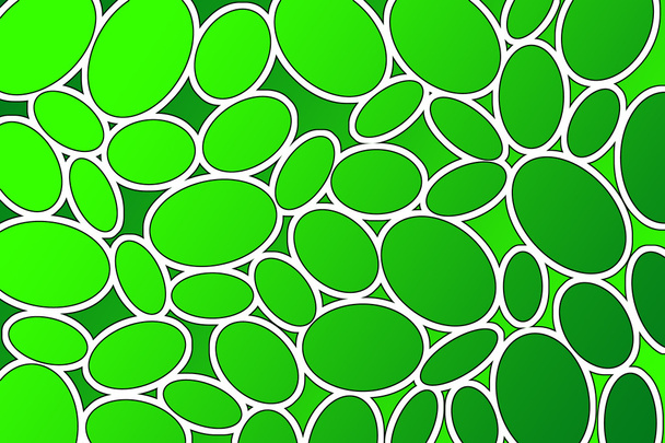 Овальный узор в цветах тренда моды, зеленый фон
 - Фото, изображение