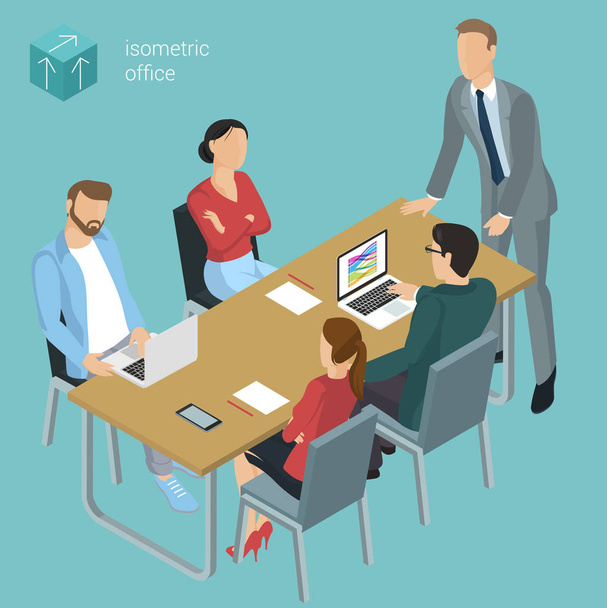 Isometric  vector  office.  - Vector, Image