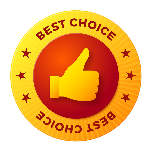 Best choice label, round stamp for high quality products - Вектор,изображение