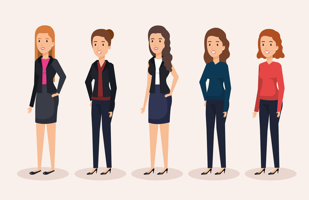 gruppo donne d'affari avatar personaggi
 - Vettoriali, immagini