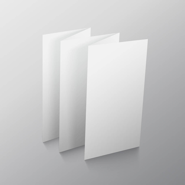 fold paper brochure presentation mockup - Vektör, Görsel