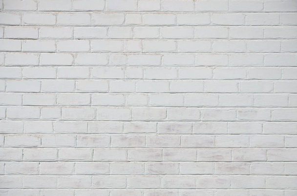 The texture of the brick wall, painted in white - Foto, immagini