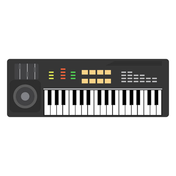 Music piano keyboard vector. Background musical illustration key - Вектор, зображення