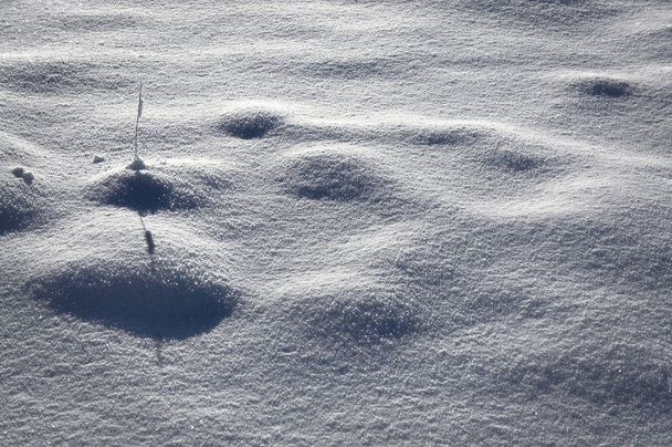 Hó felületet, fűvel - Fotó, kép