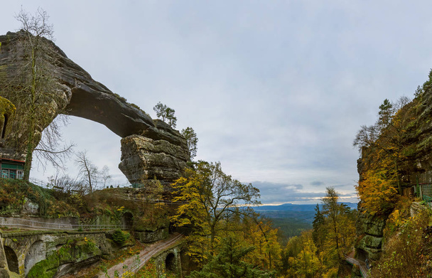 Pravcicka brana rock in Bohemian switzerland - Czech republic - Фото, изображение