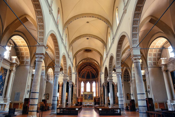Templom belső kilátás a régi középkori város Siena Olaszországban - Fotó, kép