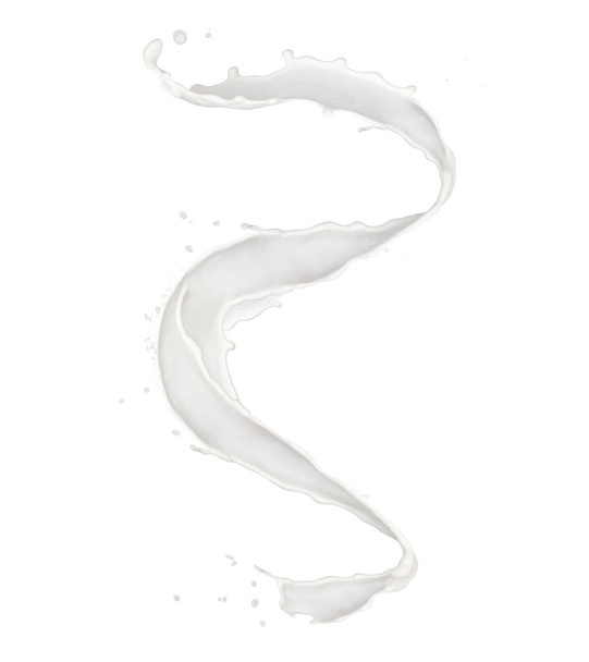 Abstract splash of milk isolated on white background - Foto, immagini