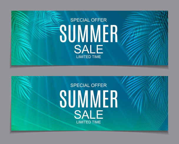 Abstract Vector Illustration Summer Sale Background - Vector, Image