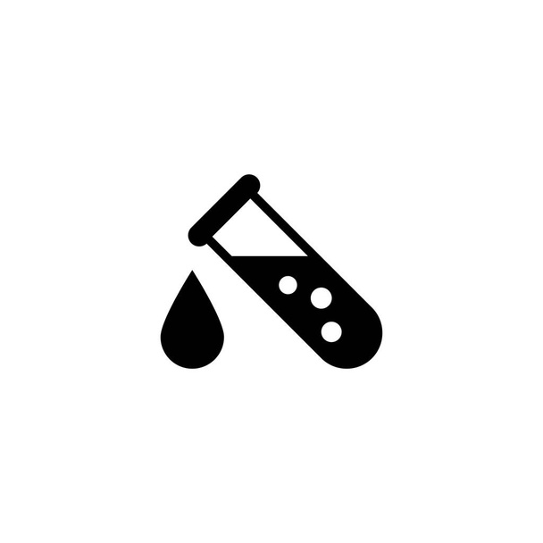 Test Tube Vial Flat Vector Icon - Vector, Image