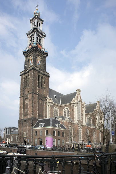Westerkerk And Prinsengracht, Amsterdam, Netherlands - Fotografie, Obrázek