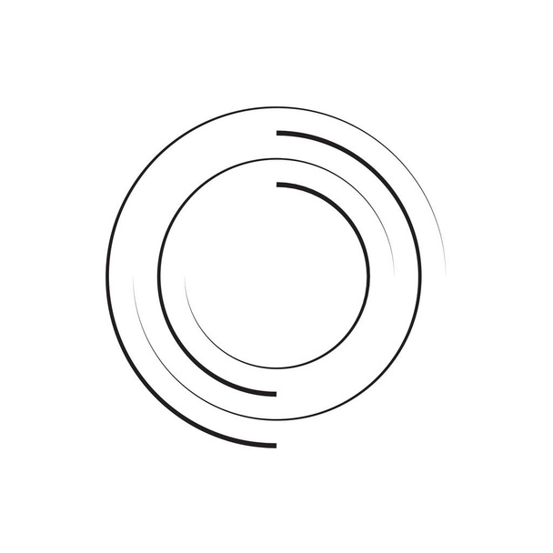 Koncentryczny okrąg elementy tła. Abstrakcja circle wzór. Czarno-białe grafiki. EPS - Wektor, obraz