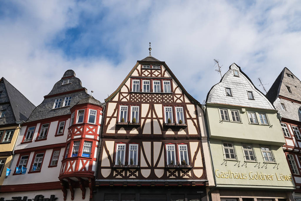 LIMBURG AN DER LAHN,HESSE/GERMANY - MARCH 14,2018: Mediaeval half-timbered houses in the Old Town  - Foto, Bild