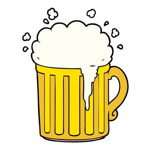 Мультфильм кружка пива
 - Вектор,изображение