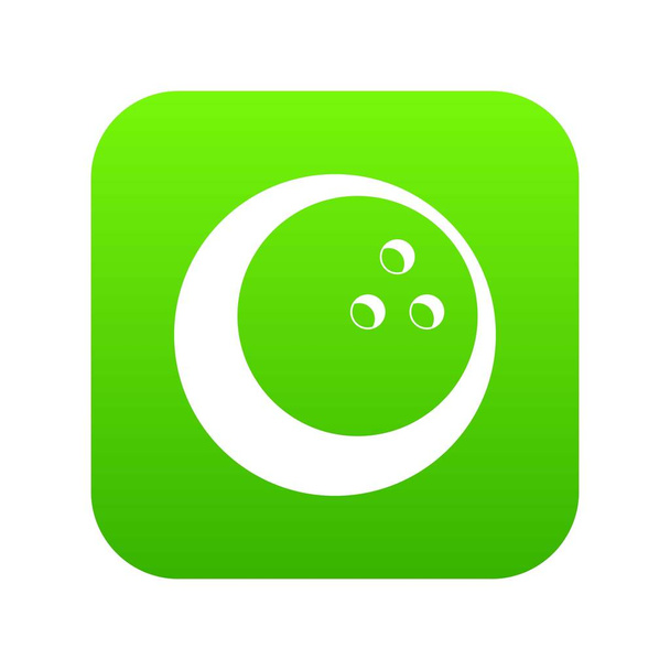Marbled bowling ball icon digital green - Вектор,изображение